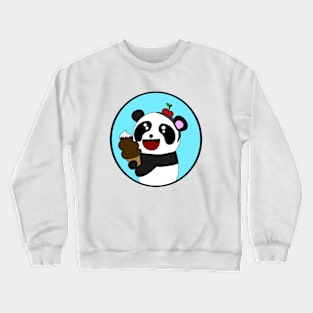 panda and ice cream Crewneck Sweatshirt